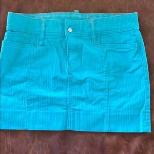 Teal mini skirt